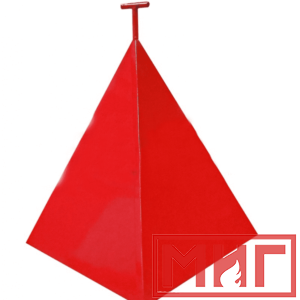 Фото 9 - Пожарная пирамида для пожарного гидранта 500x500x800 (Трехгранная).
